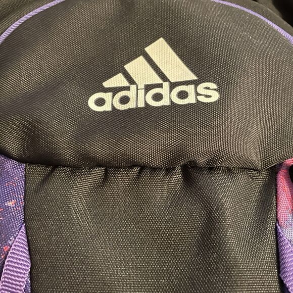 Adidas Black Purple Pink Bat Bag. Several Pockets. Excellent Used Condition - Picture 9 of 15